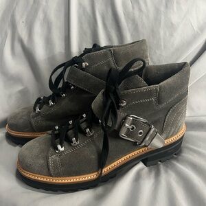 Marc Fisher Gray Suede Ankle Boots